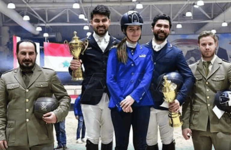 شام ماهر الأسد تفوز بالمركز الأول في مسابقة الفروسية بسوريا watanserb.com