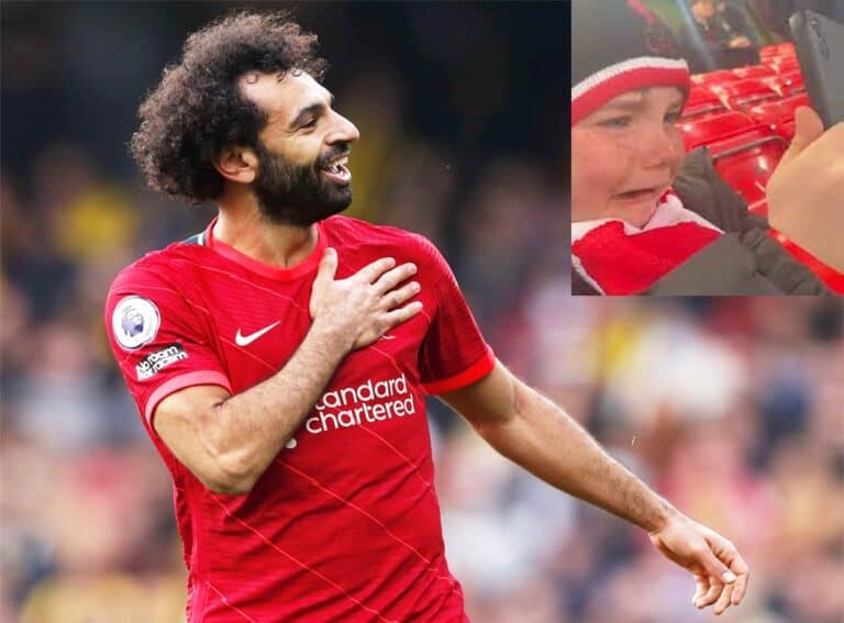 الطفل الإيرلندي أوسكار والبكاء بعد مشاهدة محمد صلاح watanserb.com