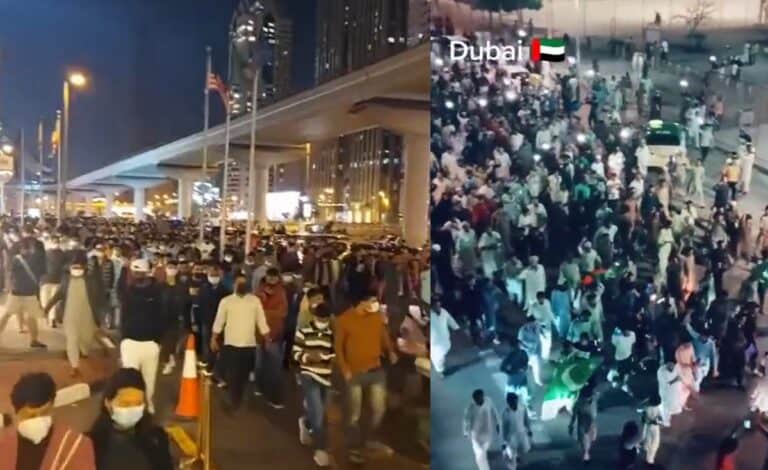 تظاهرات في دبي لتأييد عمران خان watanserb.com