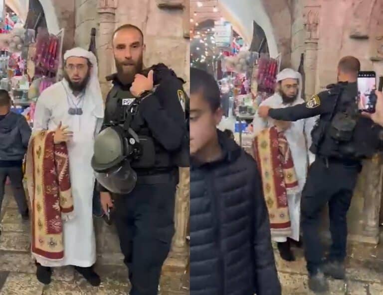 مستوطن يتنكر ويحاول اقتحام الأقصى watanserb.com