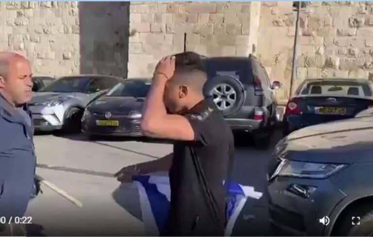 فتى مقدسي نزع علم اسرائيل watanserb.com