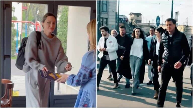 أنجلينا جولي في لفيف الأوكرانية؟ (فيديو watanserb.com