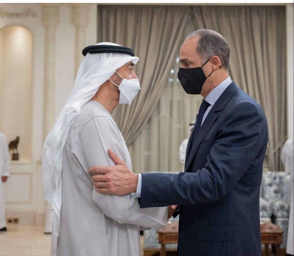 جمال مبارك يقدم واجب العزاء في وفاة الشيخ خليفة بن زايد 