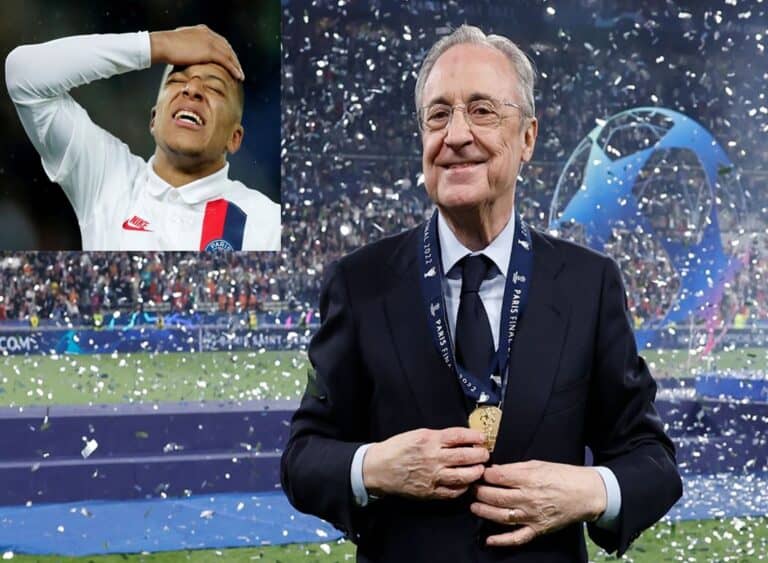 رئيس ريال مدريد بيريز وكيليان مبابي watanserb.com