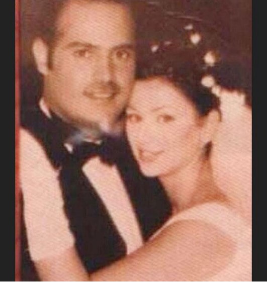 عاصي الحلاني وزوجته كوليت يوم زفافها