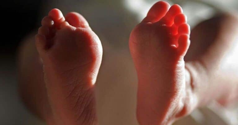 طفلة حديثة الولادة على باب مدرسة في حي صلاح الدين بحلب watanserb.com