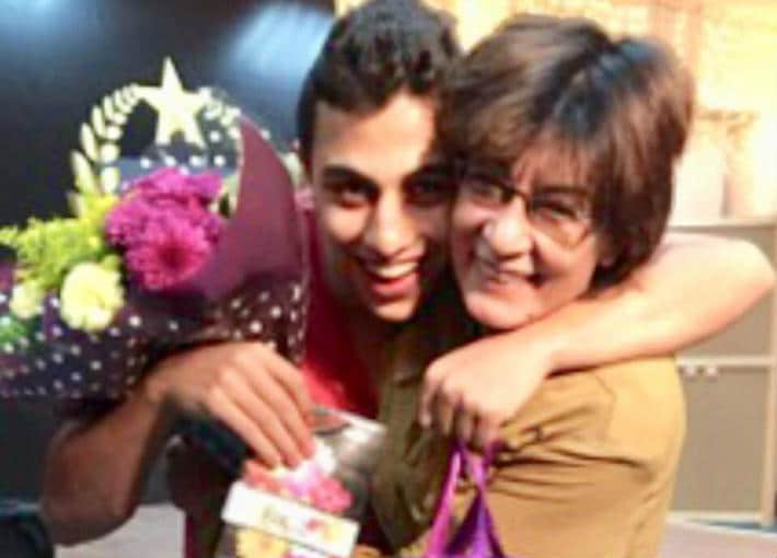 سماح أنور وابنها