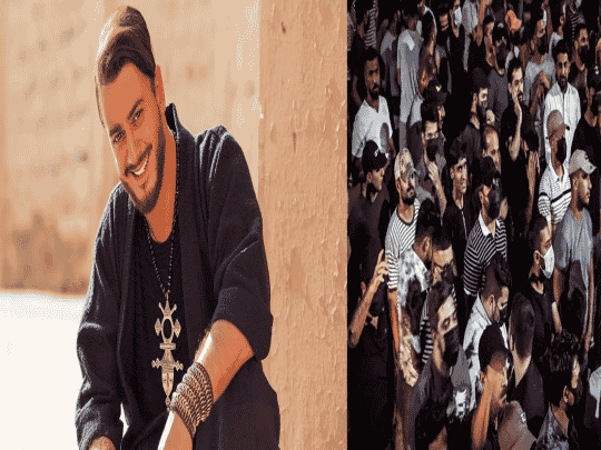 لحظة اقتحام المسرح على سعد لمجرد في بغداد وأعمال شغب واسعة (فيديو) حفل سعد لمجرد في بغداد watanserb.com