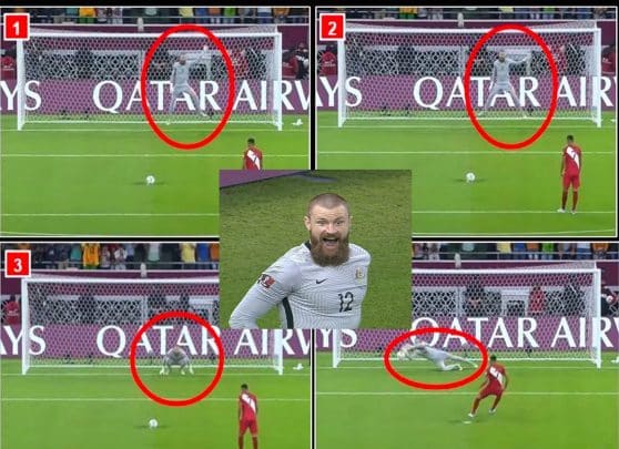 حركات الحارس الأسترالي ريدماين الغريبة والمضحة أثناء تصديه لركلات الترجيح watanserb.com