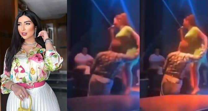 مُسن يلمس دنيا بطمة من منطقة حساسة أمام الجميع على المسرح ورد فعلها غريب (فيديو) مُسن يلمس دنيا بطمة من منطقة حساسة أمام الجميع على المسرح ورد فعلها غريب (فيديو) watanserb.com