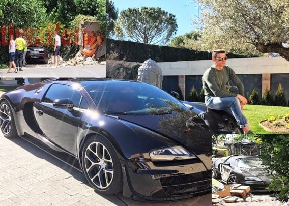 تحطم سيارة رونالدو الفاخرة في مدينة مايوركا الإسبانية watanserb.com