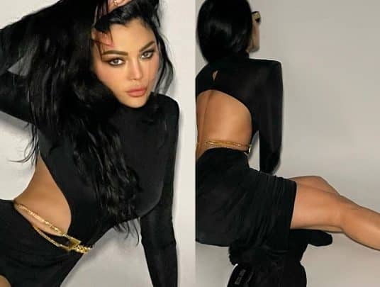 هيفاء وهبي بفستان فاضح ووضعيات غريبة كأنها تجلس على مقعد مرحاض.. ومتابعون: "الدنيا صيام اتقي الله"! watanserb.com