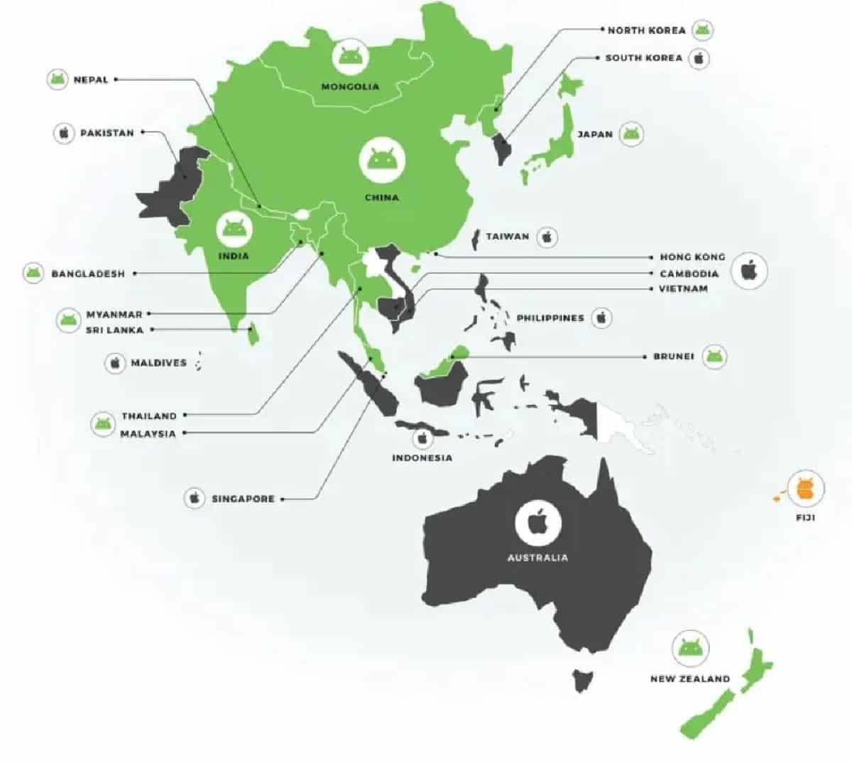 الصين والهند يدعمان نزام التشغيل أندرويد