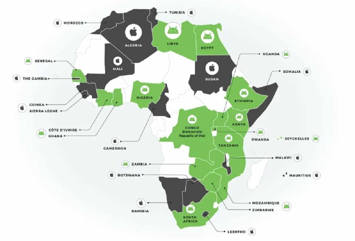 المغرب العربي يستخدم نظام التشغيل أبل