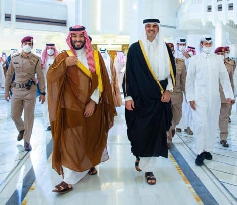 لقاء محمد بن سلمان أمير قطر watanserb.com