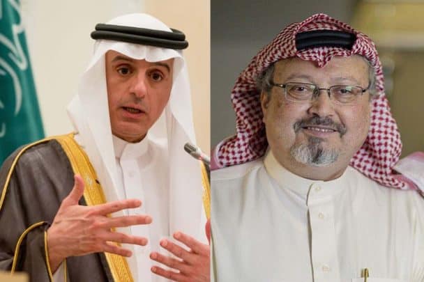 عادل الجبير يزعم أنه لا سلام دون تنفيذ المبادرة العربية ويكشف هذا الأمر عن جثة “خاشقجي” عادل الجبير و خاشقجي watanserb.com