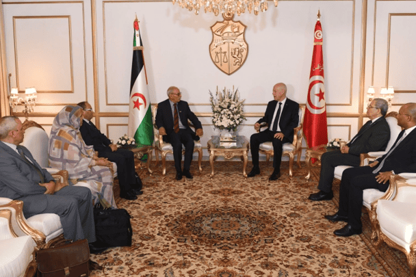 استقبال قيس سعيد لزعيم البوليساريو watanserb.com