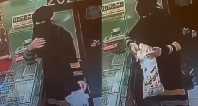 في سوريا.. سرقت الذهب بحيلة شيطانية في لمح البصر (فيديو) سرقة محل ذهب watanserb.com