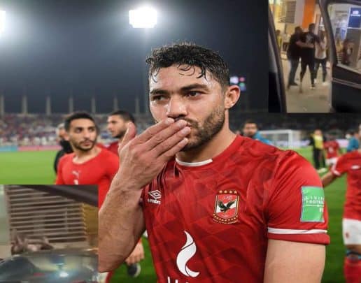 ياسر إبراهيم يعتدي بالضرب المبرح على مشجع في الشارع watanserb.com