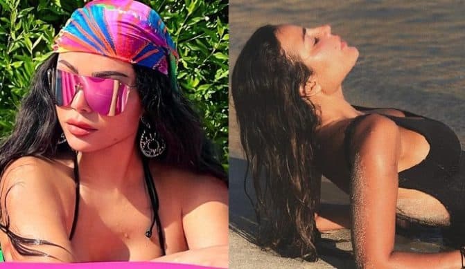 نادين نجيم وهيفاء وهبي بملابس البحر على شواطئ مصر! watanserb.com