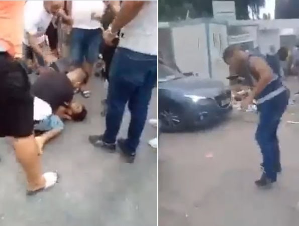 لحظة إطلاق ضابط تونسي النار على بائع.. والشوارع تتحول لساحة حرب (شاهد) ضابط تونسي يقتل شاب watanserb.com