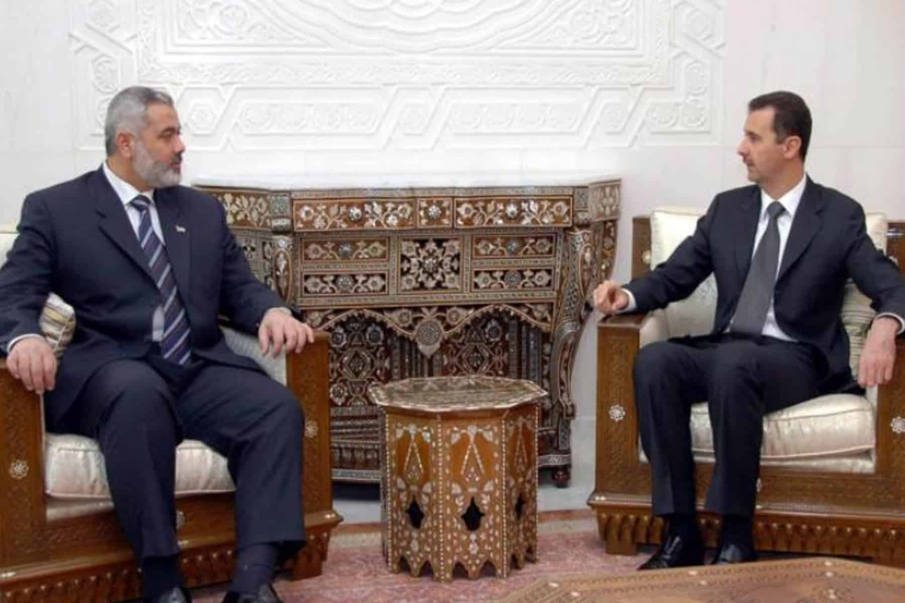 حماس في مرمى نيران المجلس الإسلامي السوري وبيان مُحرج لحركة المقاومة هنية و بشار الأسد watanserb.com