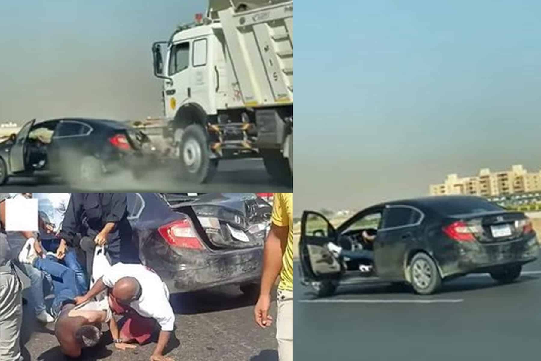 هوية سائق طريق السويس وأول صورة للمتهم هوية سائق طريق السويس watanserb.com