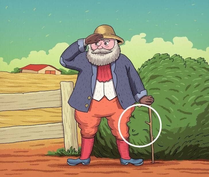 إذا قمت بإمالة الصورة رأسًا على عقب فستتمكن من تحديد وجه المرأة