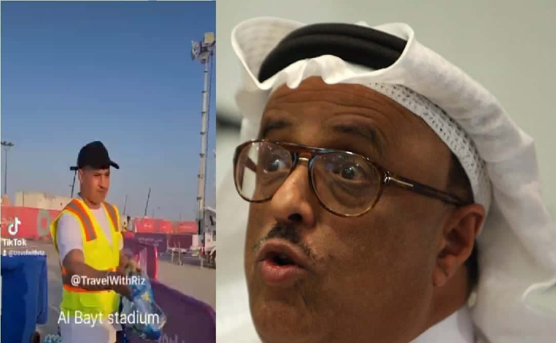 قطر توزع المياه مجاناً على المشجعين وضاحي خلفان يندب حظه! (شاهد) توزيع المياه مجانا على المشجعين watanserb.com