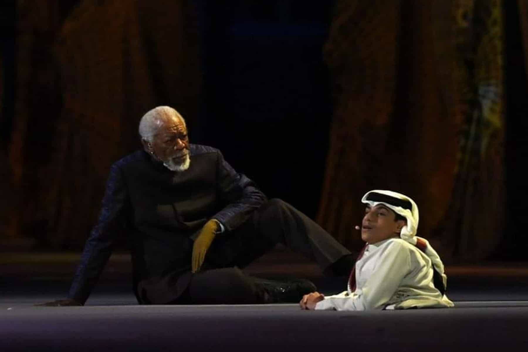 غانم المفتاح يلفت أنظار العالم من قطر بحواره مع مورغان فريمان (شاهد) غانم المفتاح و مورجان فريمان watanserb.com