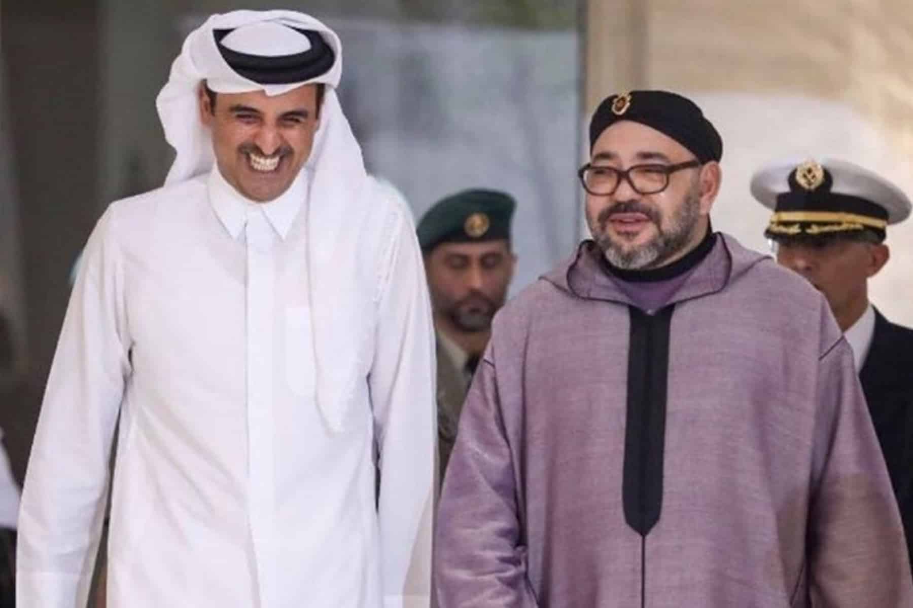 بعد مغادرة تبون.. ملك المغرب في قطر لحضور مباراة أسود الأطلس محمد السادس و أمير قطر watanserb.com