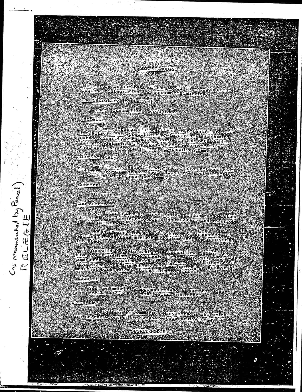 انجزوا ما في ايديكم بسرعة" من لقاء هنري كيسنجر مع وزير الخارجية الأرجنتيني- وثائق الخارجية الأمريكية