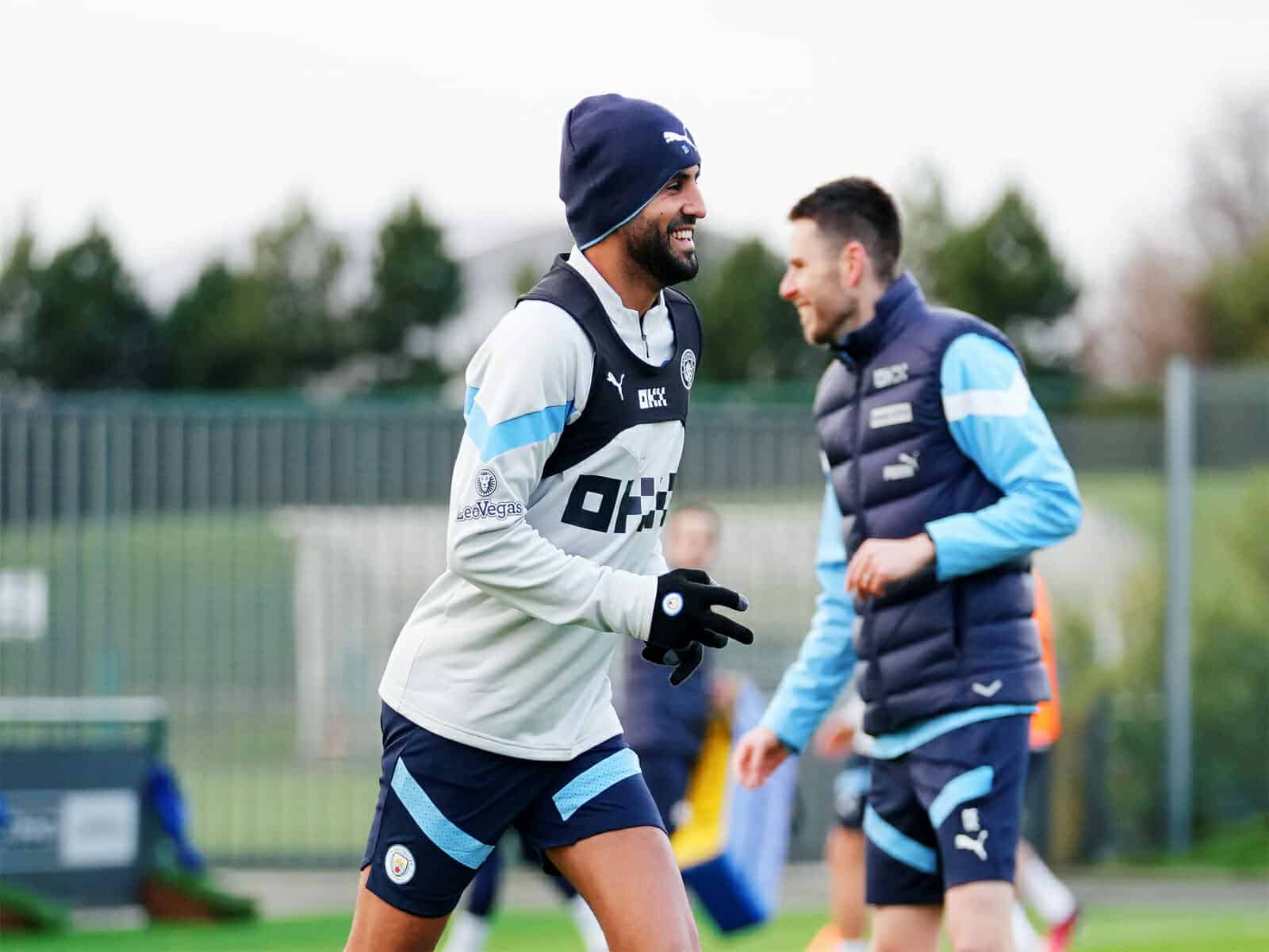 رياض محرز في تدريبات مانشستر سيتي