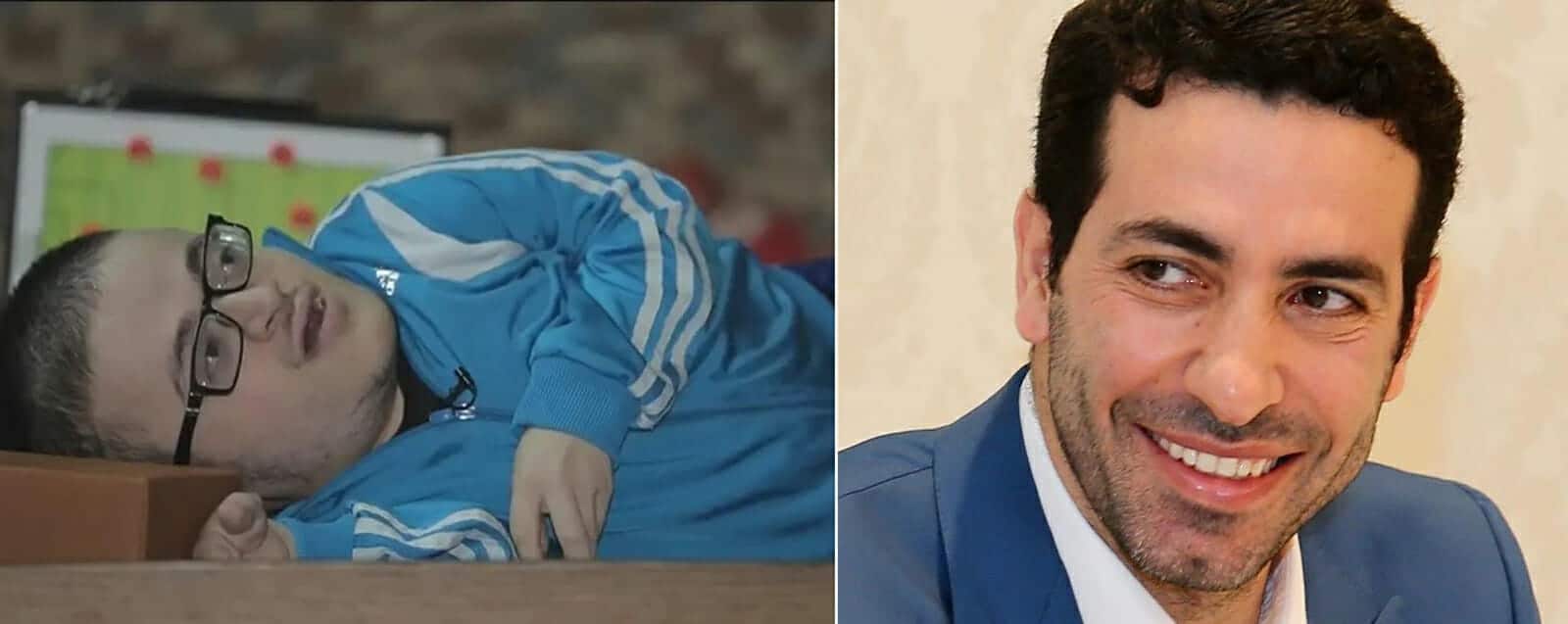 أبو تريكة يجبر بخاطر المعجزة الأردني عامر أبو نواس (فيديو) أبو تريكة وعامر أبو نواس watanserb.com