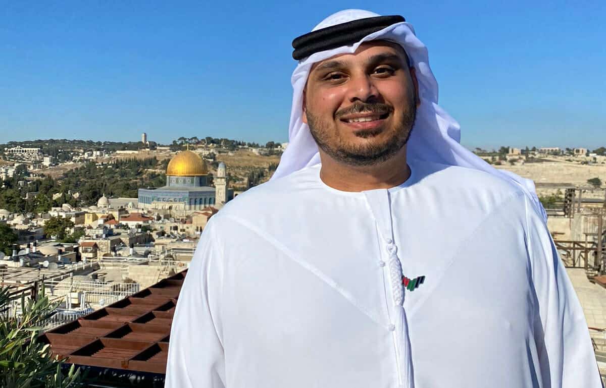 سعود صقر اماراتي زار إسرائيل لأول مرة في يونيو / حزيران في وفد عقب توقيع اتفاقات التطبيع