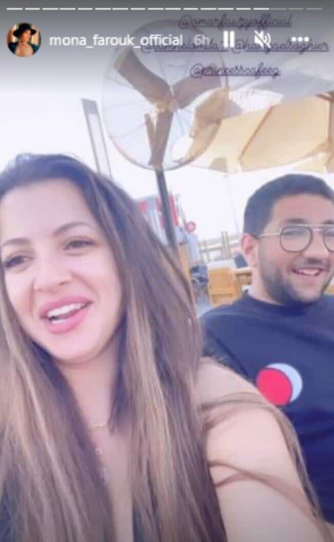 منى مع نجل وفاء عامر