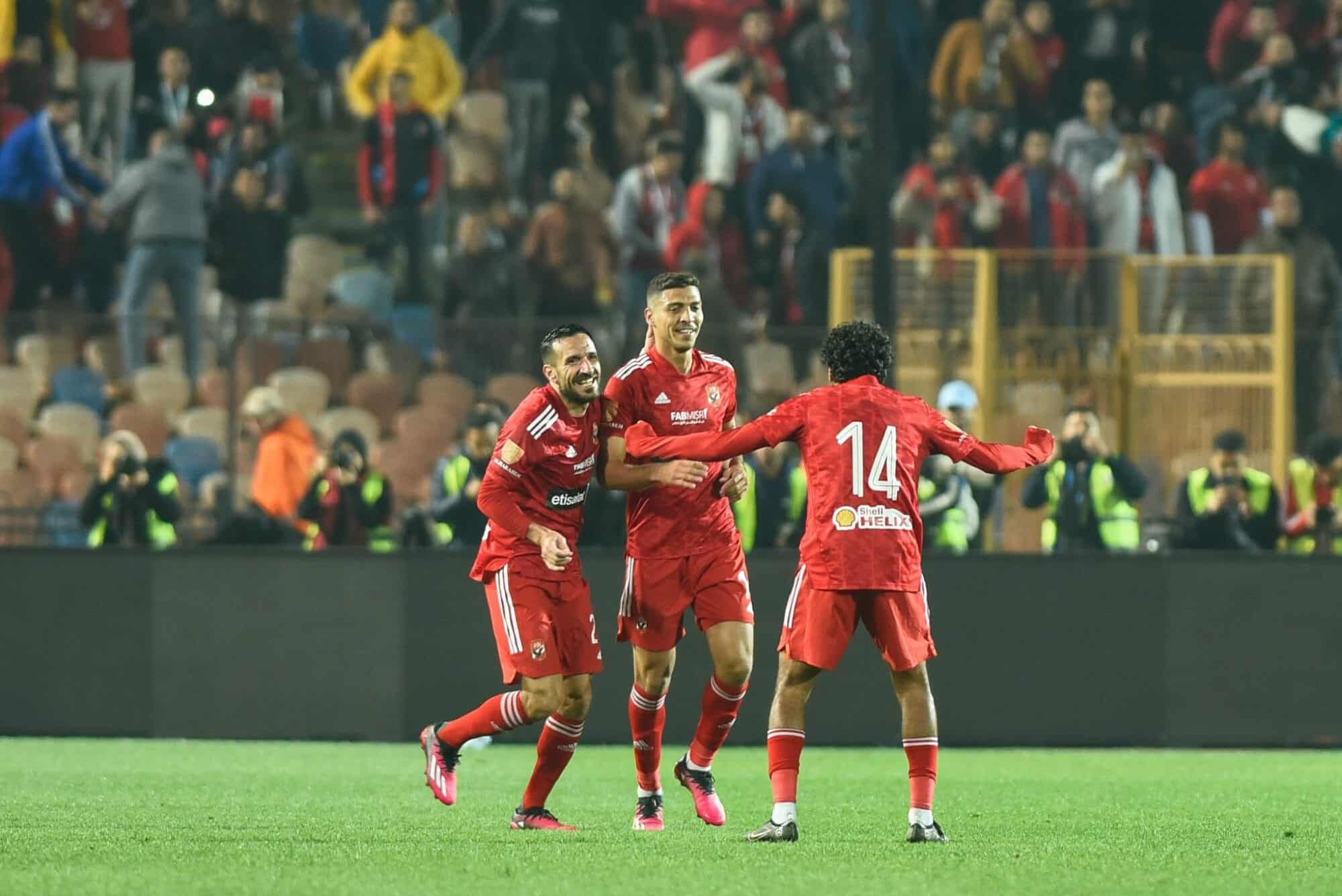 احتفال فريق الأهلي المصري