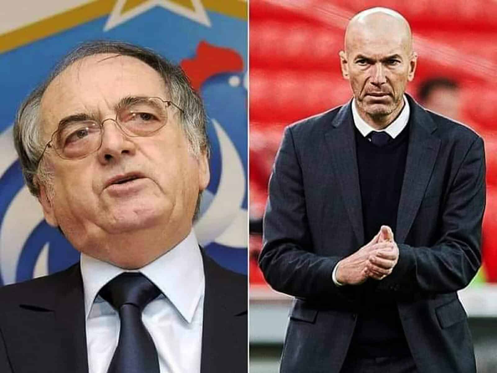 بعد تهجمه على زيدان.. رئيس الاتحاد الفرنسي لوغريت يترك منصبه وفضيحة جنسية في انتظاره رئيس الاتحاد الفرنسي لوغريت وزيدان watanserb.com