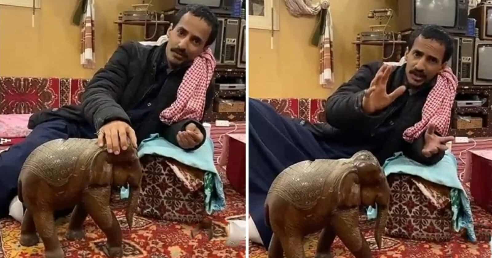 سعودي سرق الفيل الإله