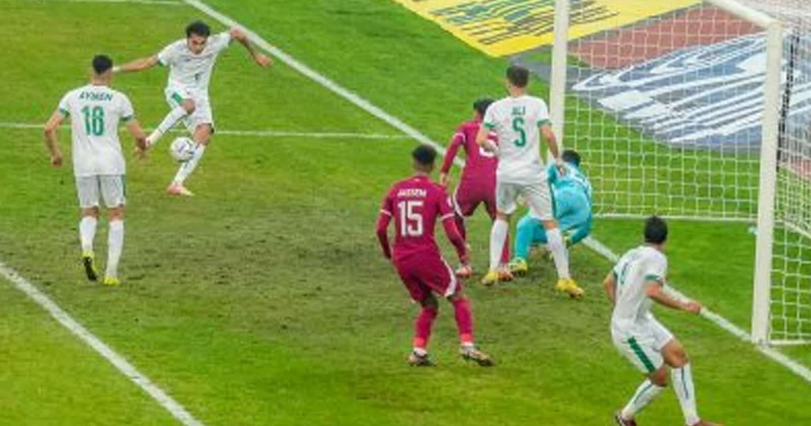 منتخب العراق يتأهل إلى نهائي كأس خليجي 25 بعد الفوز على المنتخب القطري بهدفين لهدف مباراة العراق وقطر في كأس خليجي 25 watanserb.com
