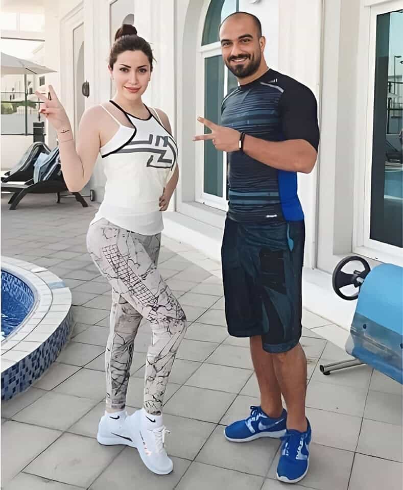 نسرين طافش مع مدربها