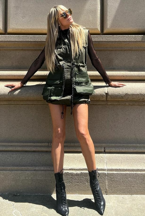 وبحسب ما ورد قامت هايدي كلوم بتأمين ساقيها