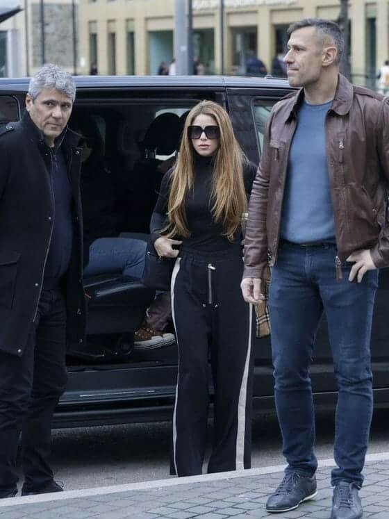 شاكيرا في المحكمة في ديسمبر الماضي عندما وقعت اتفاق الانفصال