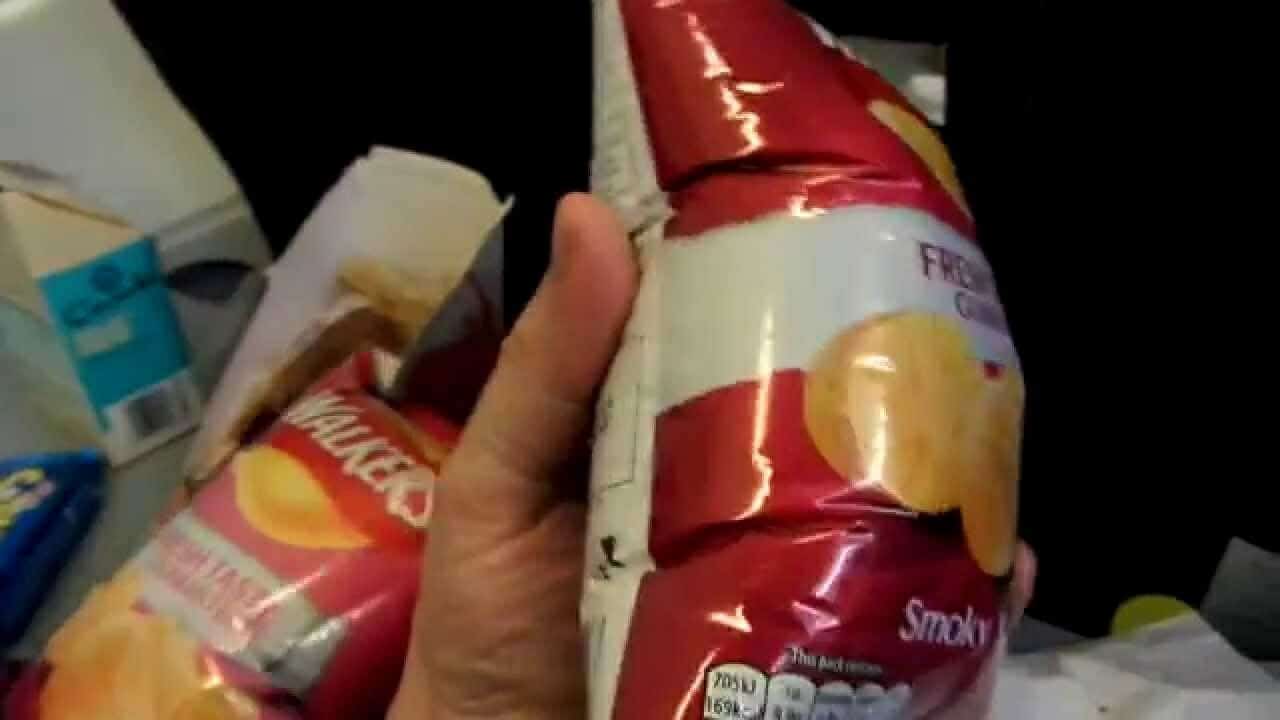 تضخم حجم كيس رقائق البطاطس