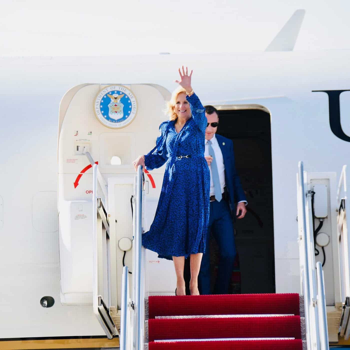 جيل بايدن لدى وصولها كينيا