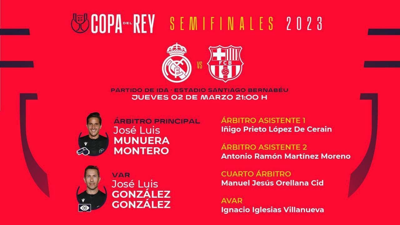 حكم كلاسيكو برشلونة وريال مدريد