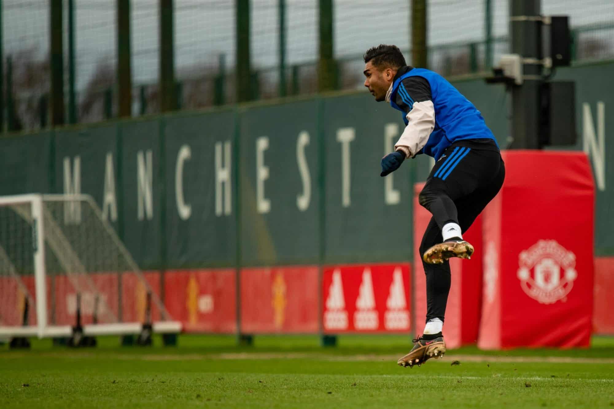 كاسيميرو في تدريبات مانشستر يونايتد