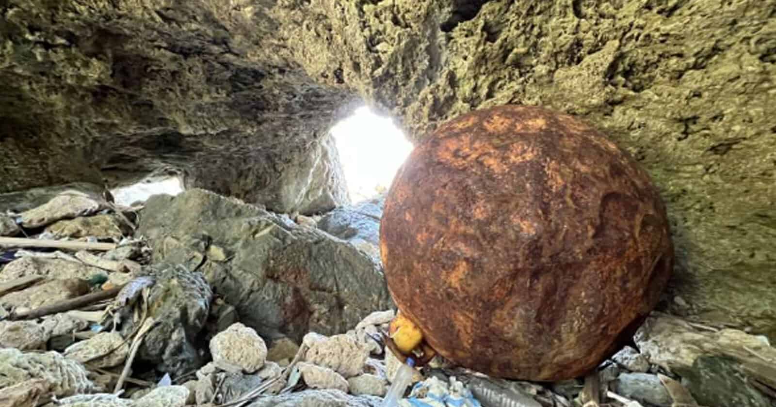 للمرة الثانية.. كرة جديدة غريبة تظهر بأحد كهوف اليابان وتثير الهلع كرة جديدة في اليابان watanserb.com