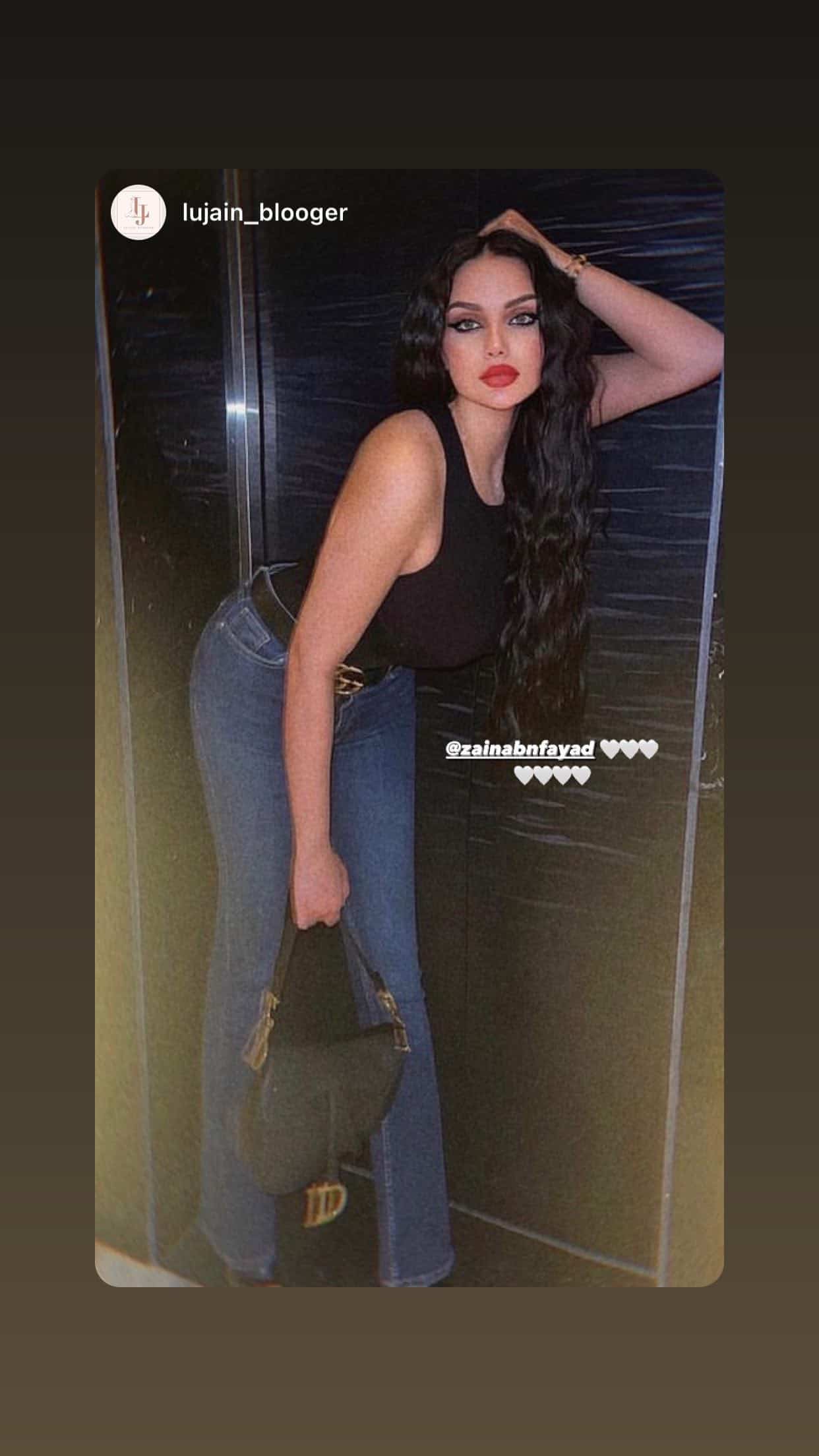 زينب فياض بشعر أسود