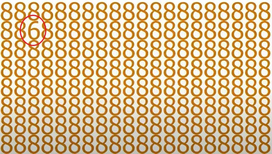 اكتشاف الرقم 6 المخفي في الصورة